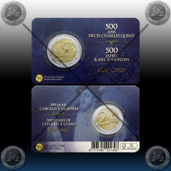 2 EVRO BELGIJA 2021 (Emperor Charles V.) KARTICA